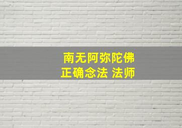 南无阿弥陀佛正确念法 法师